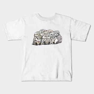 Baby Owl Pile Kids T-Shirt